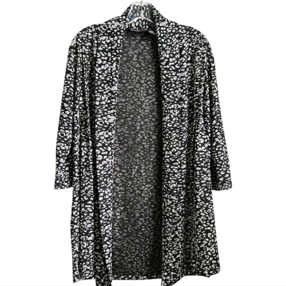 Women's The Magic Scarf Company Cardigan Size S-L Black/White